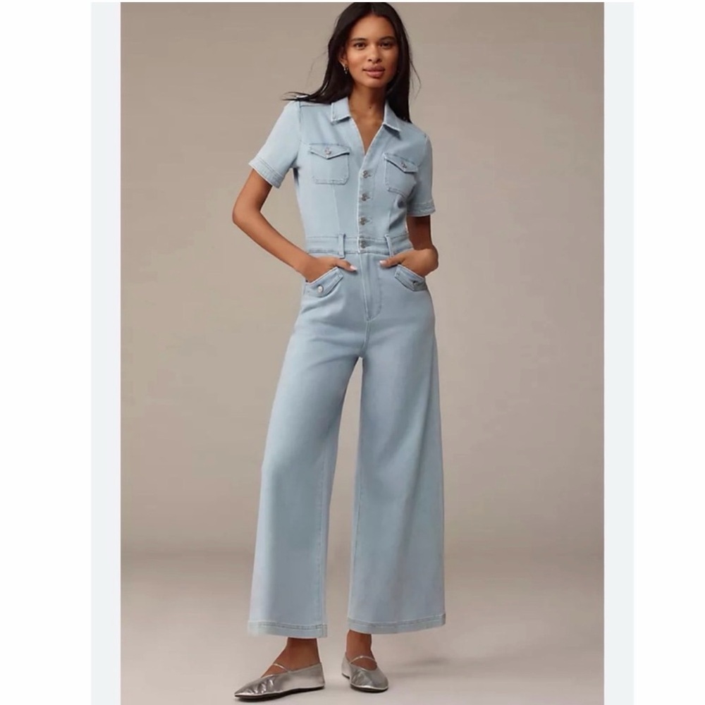 Paige Harper Ankle Denim Jumpsuit in Kokomo Wash